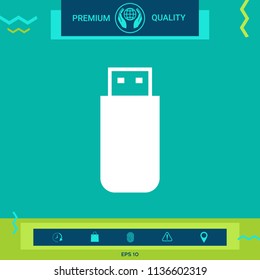 USB flash memory drive icon