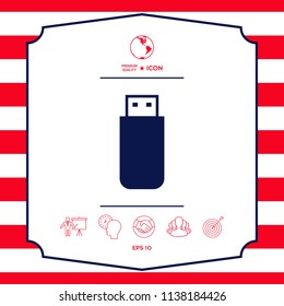 USB flash memory drive icon
