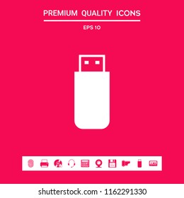 USB flash memory drive icon