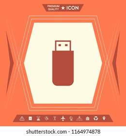 USB flash memory drive icon