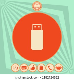 USB flash memory drive icon