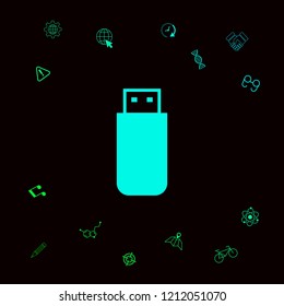 USB flash memory drive icon