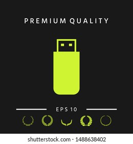 USB flash memory drive icon. Graphic elements for your design