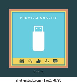 USB flash memory drive icon. Graphic elements for your design
