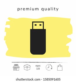 USB flash memory drive icon. Graphic elements for your design