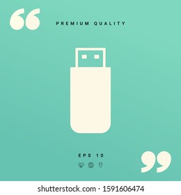 USB flash memory drive icon. Graphic elements for your design