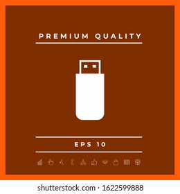 USB flash memory drive icon. Graphic elements for your design