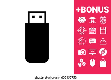 USB flash memory drive icon