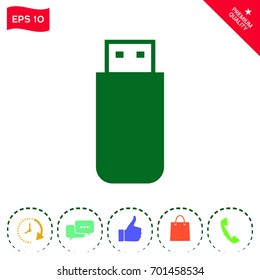 USB flash memory drive icon
