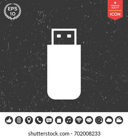 USB flash memory drive icon