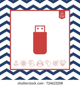 USB flash memory drive icon