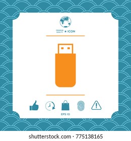 USB flash memory drive icon