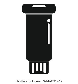 Icono de memoria flash usb Vector simple. Máquina tamaño micro. Servidor de base de datos