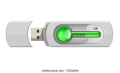 Usb flash memory isolated on the white background