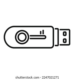 Usb flash password recovery icon outline vector. Page account. Internet screen