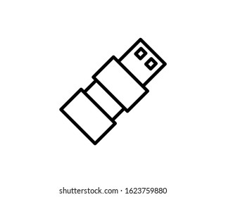 Usb flash premium line icon. Simple high quality pictogram. Modern outline style icons. Stroke vector illustration on a white background. 