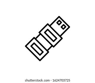 Usb flash premium line icon. Simple high quality pictogram. Modern outline style icons. Stroke vector illustration on a white background. 