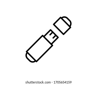 Icono de línea premium Usb. Pictograma sencillo de alta calidad. Iconos modernos de estilo de esquema. Dibujo vectorial de trazo en un fondo blanco. 