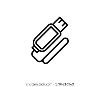 Usb flash premium line icon. Simple high quality pictogram. Modern outline style icons. Stroke vector illustration on a white background. 