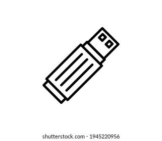 Usb flash premium line icon. Simple high quality pictogram. Modern outline style icons. Stroke vector illustration on a white background. 