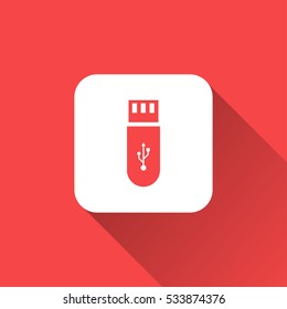 usb flash sign. icon design
