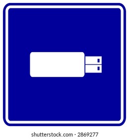 usb flash storage device symbol