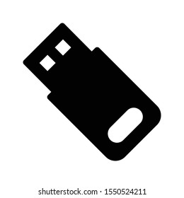 USB flash vector glyph icon