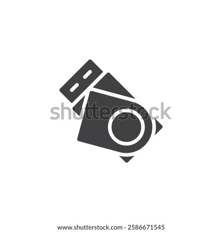 USB flash vector icon. filled flat sign for mobile concept and web design. Hardware Wallet glyph icon. Symbol, logo illustration. Vector graphics