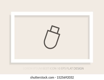 USB flash Vector icon . Lorem Ipsum Illustration design