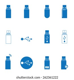 Usb Flash vector icons