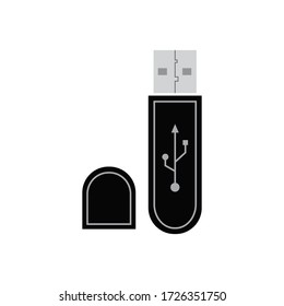 The USB flashdisk icon flat style, vector illustration.
