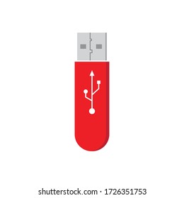 The USB flashdisk icon flat style, vector illustration.