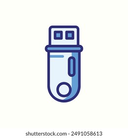 usb flashdisk icon, isolated blue icon theme workplace