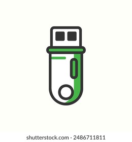 usb flashdisk icon, isolated colored icon theme workplace