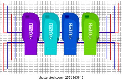 USB flashdisk vector illustration art