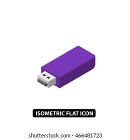 USB flash-drive isometric icon