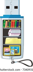 USB flash-memory with different given inwardly
