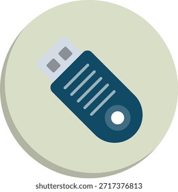 USB-Symbol für flache Kreise