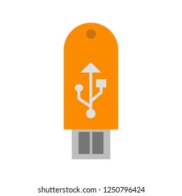 USB Flat multi color icon