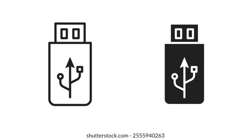 Usb flat simple vector symbols illustration.