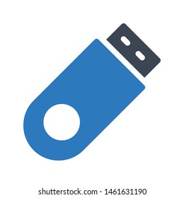 usb glyph colour vector icon