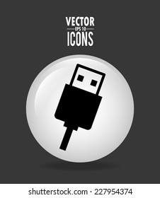 usb graphic design , vector illustration