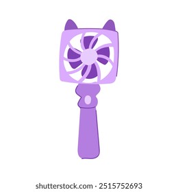 usb hand electric fan cartoon. held quiet, lightweight adjustable, personal desk usb hand electric fan sign. isolated symbol vector illustration