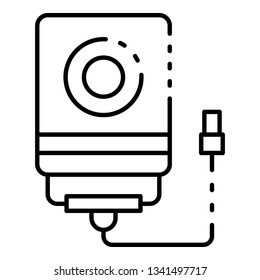 Usb hard disk icon. Outline usb hard disk vector icon for web design isolated on white background