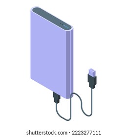 Usb hat Icon isometrischen Vektorgrafik. Datenspeicherung. Speichercomputer