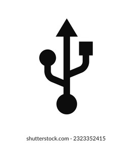 USB high quality vector icon illustration isolated on white background