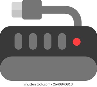 usb hub icon flat style design