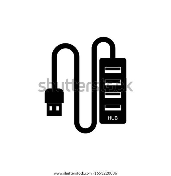 Usb Hub Icon Hub Sign Design Stock Vector Royalty Free