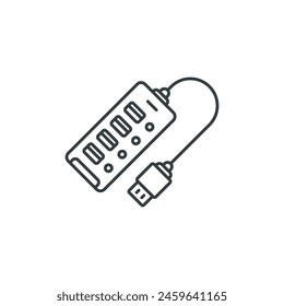 USB-Hub-Symbol, Vektorillustration