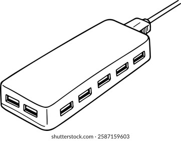 USB Hub with Multiple Ports and a Single Cable